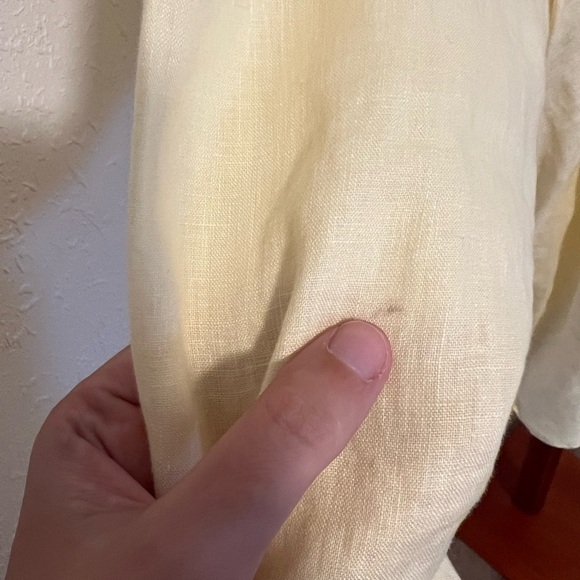 J. Jill Love Linen Butter Yellow 100% Linen Button Down - Picture 6 of 9